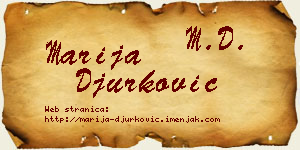 Marija Đurković vizit kartica